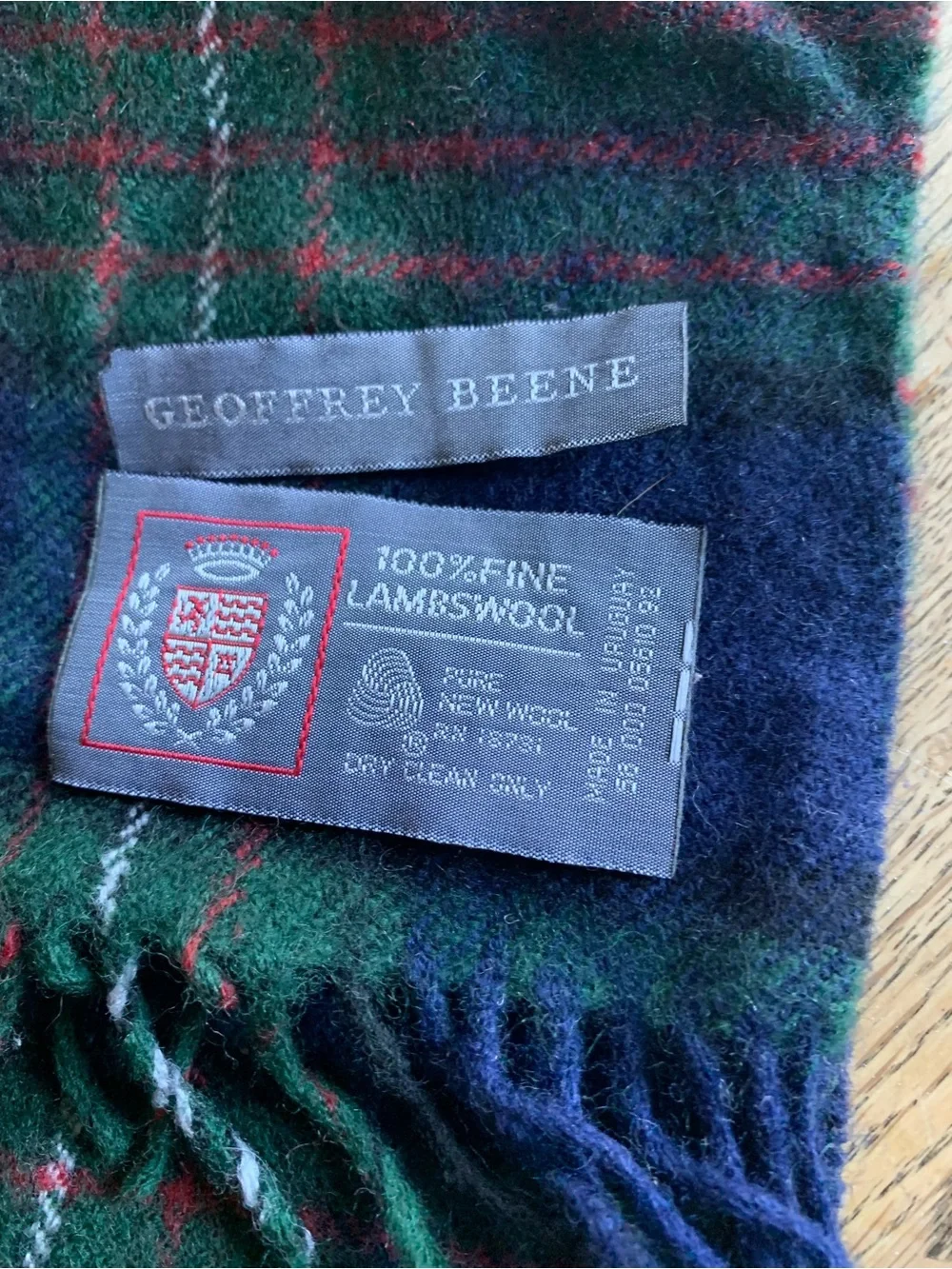 Geoffrey Beene blue lambs wool